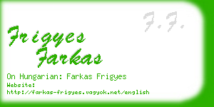 frigyes farkas business card